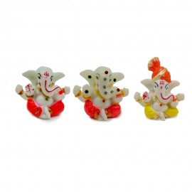 Combo Set of Lord Ganesha Idols for Car Dashboard